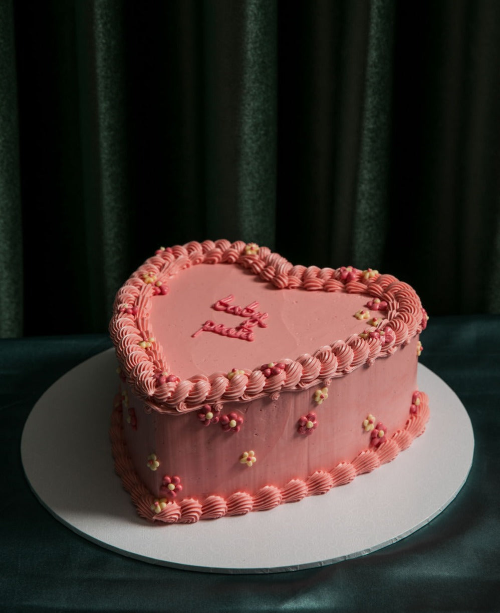Blossom heart cake