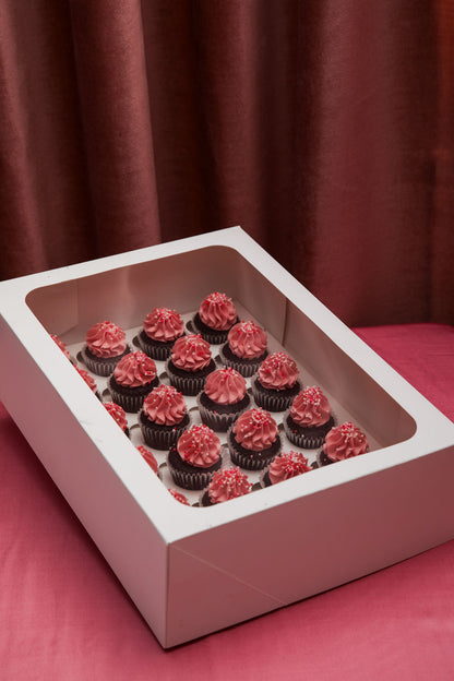 Mini Cupcakes - Chocolate and raspberry (24 pack)