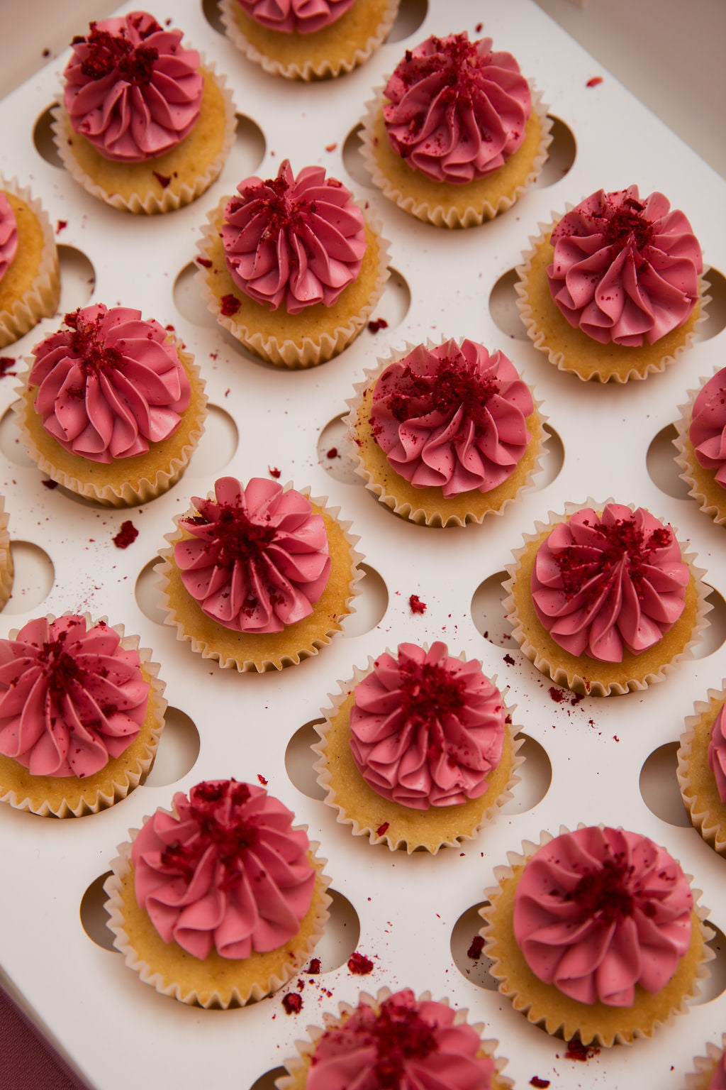Mini Cupcakes - Vanilla and raspberry (24 pack)