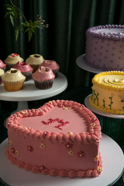 Blossom heart cake