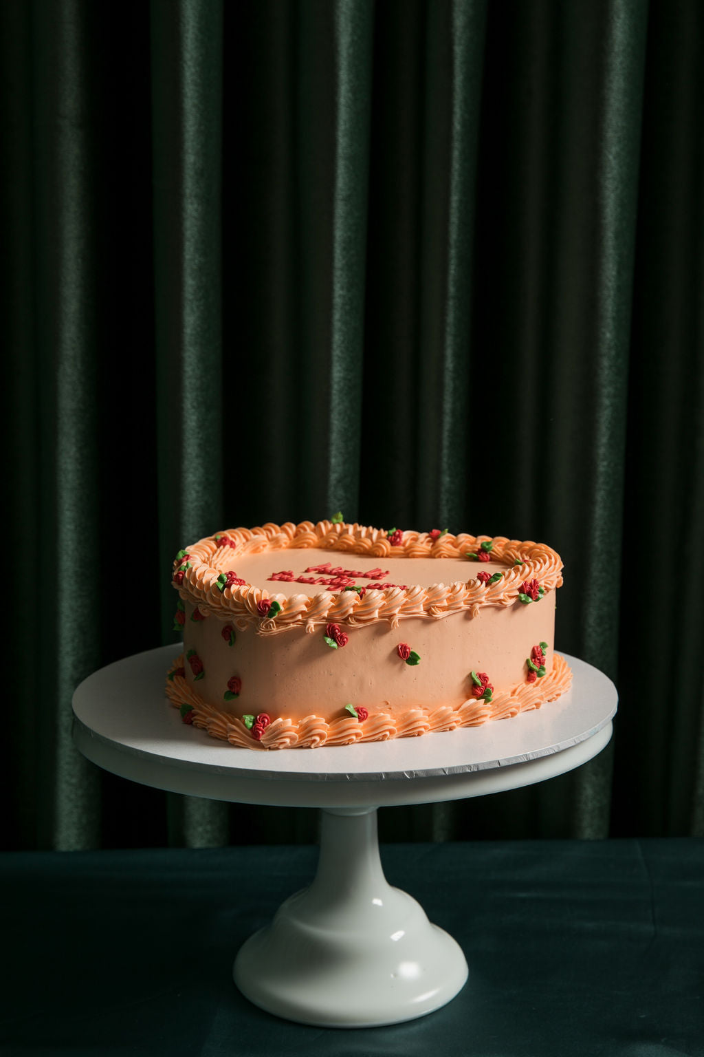 Rose love heart cake