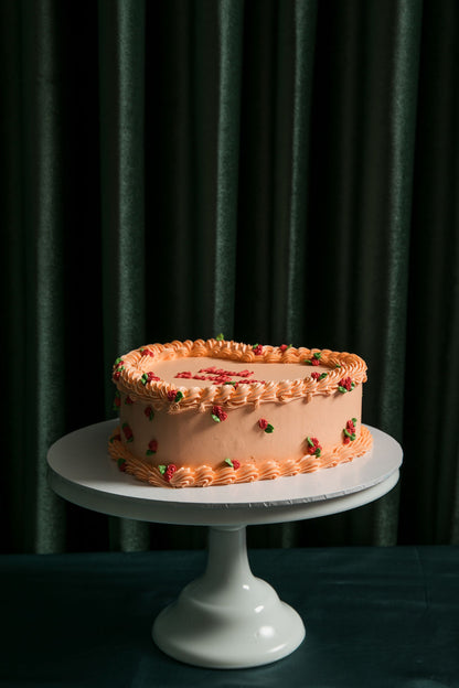 Rose love heart cake