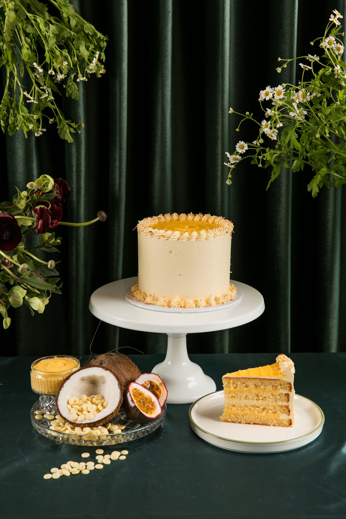 Passionfruit and Coconut, cake from Mabels