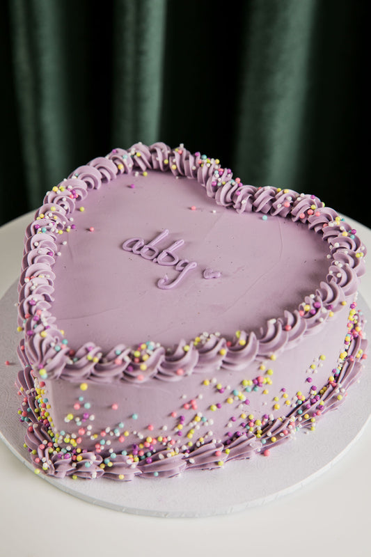 Birthday heart cake