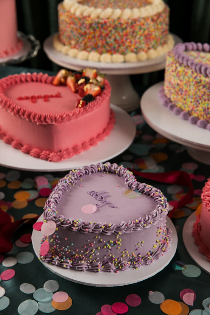 Birthday heart cake