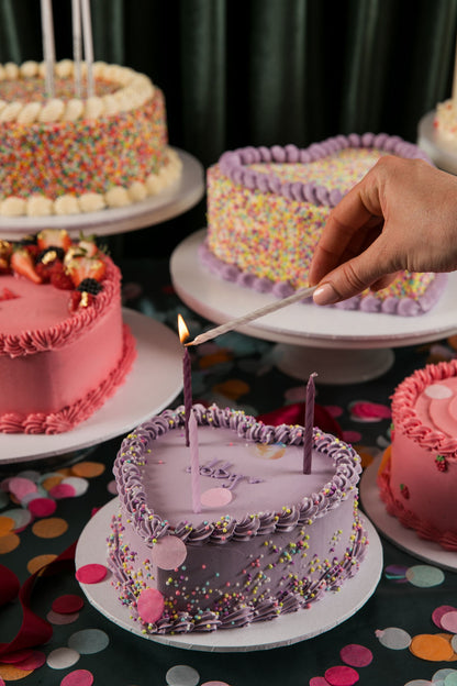 Birthday heart cake