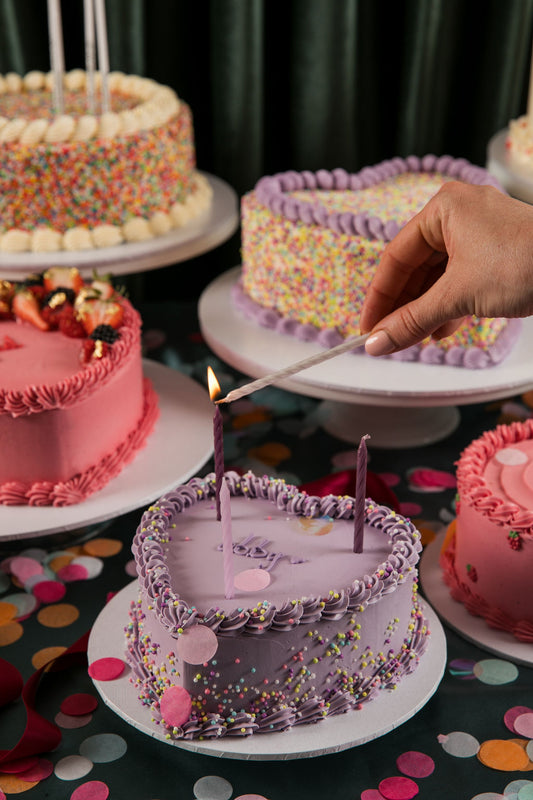 Birthday heart cake