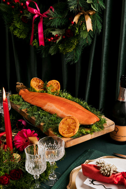 Hot smoked salmon side