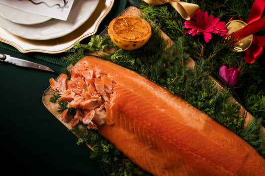 Hot smoked salmon side