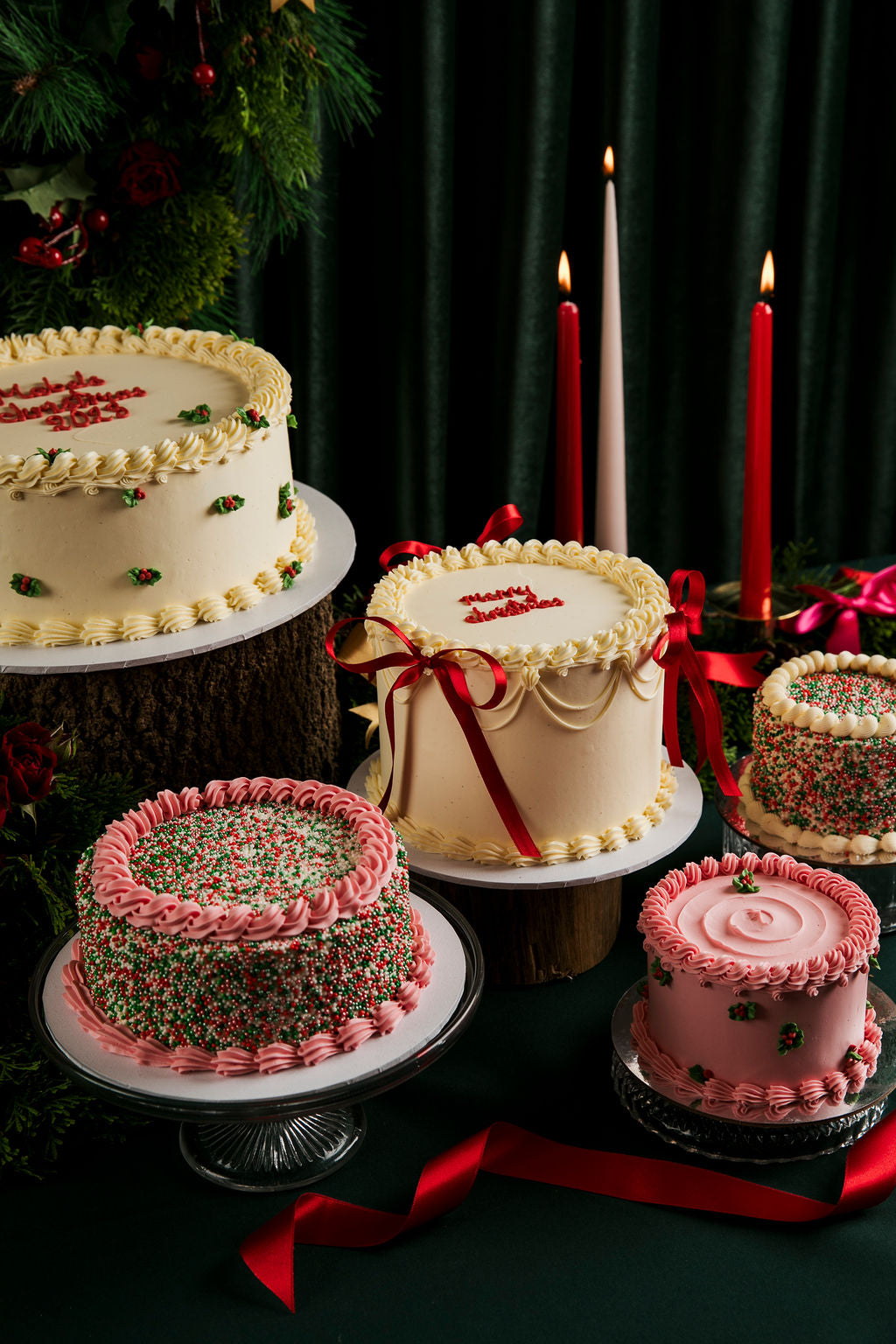 Christmas sprinkle cake